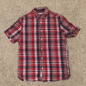 Jos. A. Bank Red and Blue Plaid Shirt